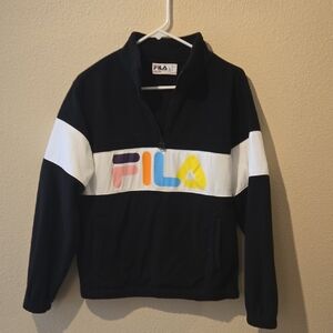 Fila Fleece Jacket with Multicolor Logo
